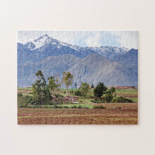 Peru, Maras. Landscape Above The Sacred Valley Jigsaw Puzzle (Horizontal)