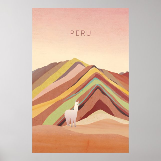 Peru Minimal Travel Poster (Front)