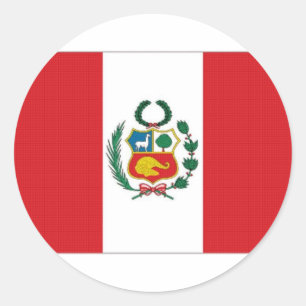 Peru National Flag Classic Round Sticker