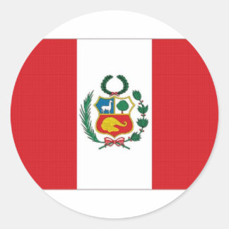 Peru National Flag Classic Round Sticker