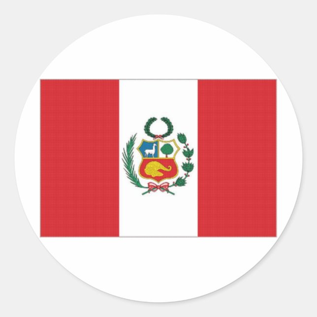 Peru National Flag Classic Round Sticker (Front)