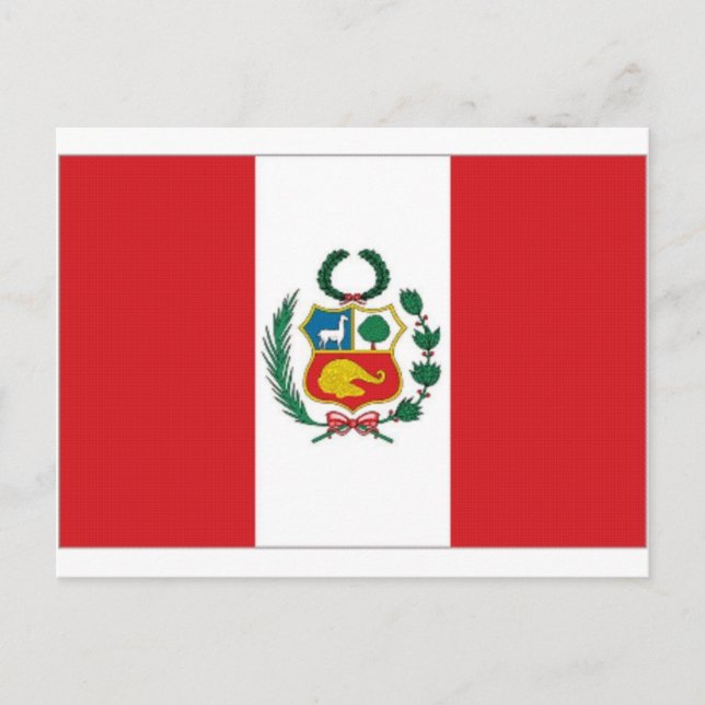 Peru National Flag Postcard (Front)