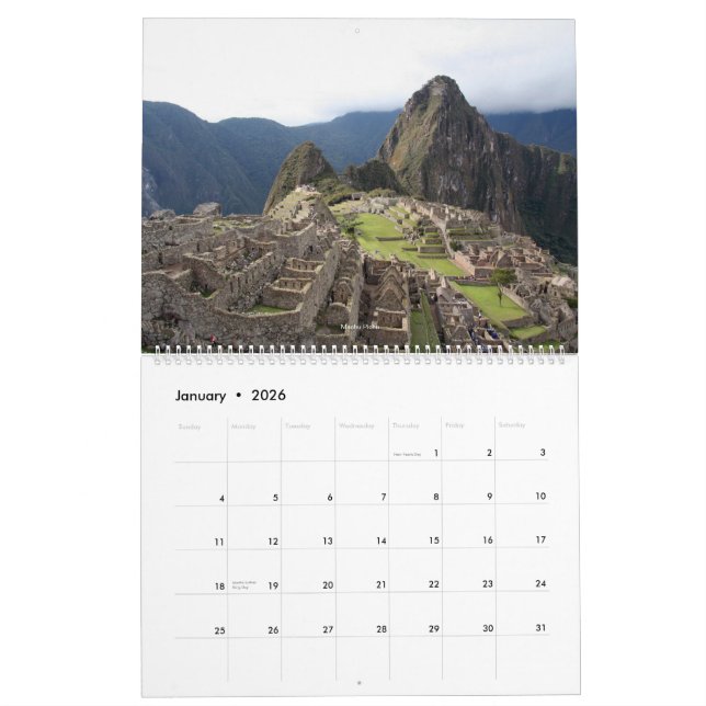 Peru Nature Calendar (Jan 2026)