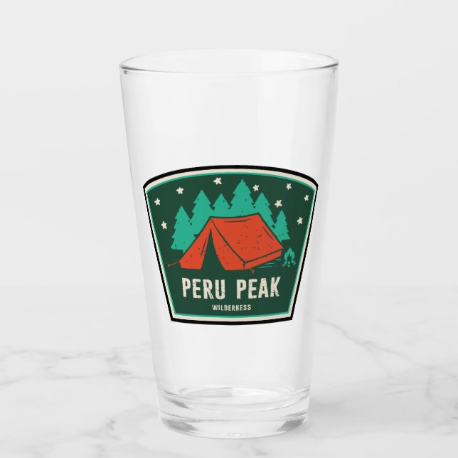 Peru Peak Wilderness Vermont Camping Glass (Front)