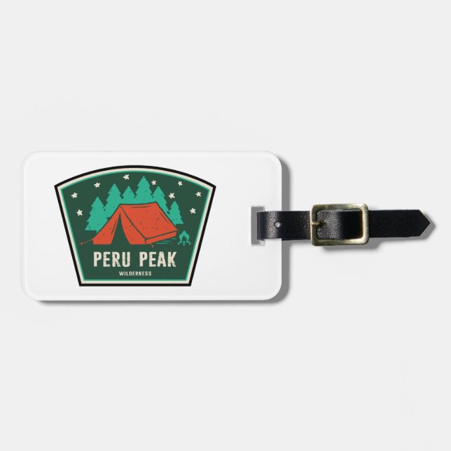 Peru Peak Wilderness Vermont Camping Luggage Tag (Front Horizontal)