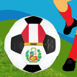 Peru Personalised, Flag, Photo Soccer Ball