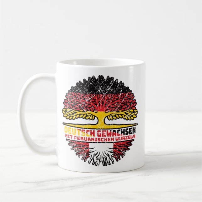 Peru Peruvian Deutsch Germany Baum Root Coffee Mug (Left)