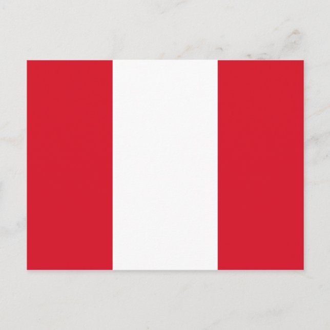 Peru (Peruvian)  Flag Postcard (Front)