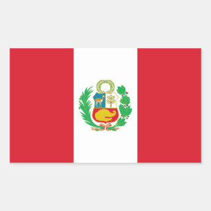 Peru/Peruvian Flag Rectangular Sticker
