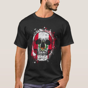 Peru Peruvian Flag Skull T-Shirt