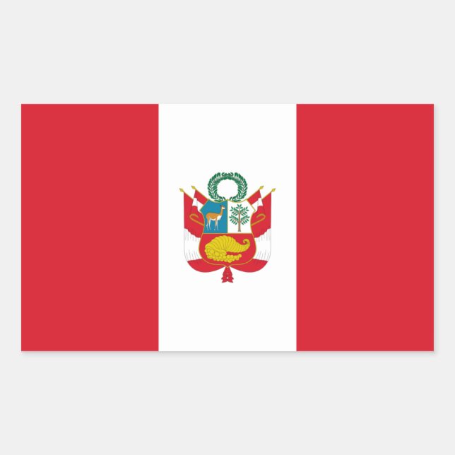 Peru/Peruvian War Flag Rectangular Sticker (Front)