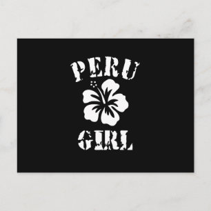 Peru Pink Girl Postcard