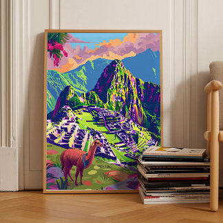Peru Print Peru Illustration Machu Picchu Travel 