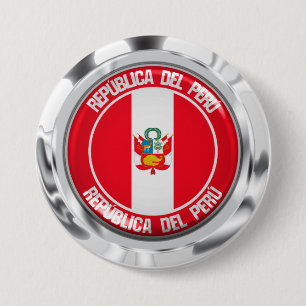 Peru Round Emblem 7.5 Cm Round Badge