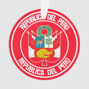 Peru Round Emblem Ornament