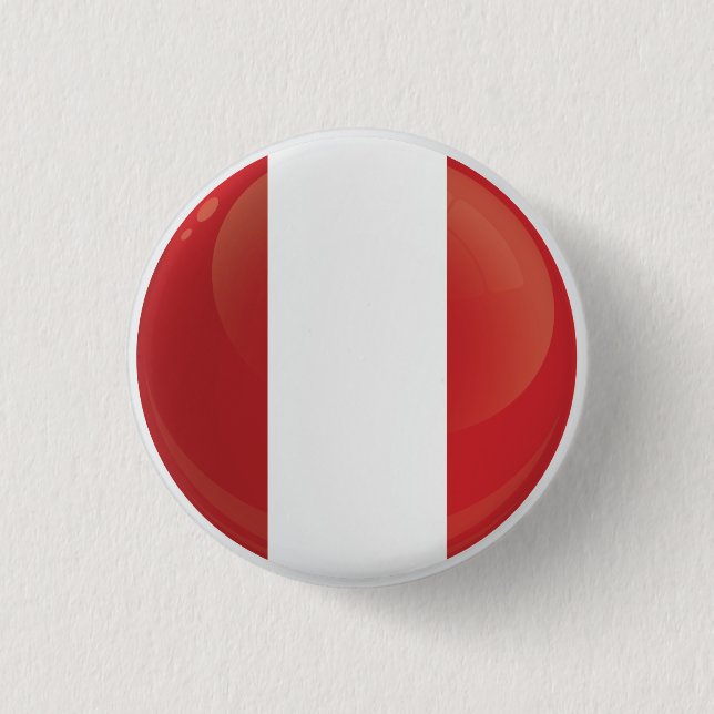 Peru  Round Icon Flag 3 Cm Round Badge (Front)