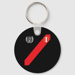 Peru Shirt Peruvian Flag Escudo Retro Soccer Inspi Key Ring