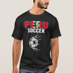 Peru Soccer Ball In Net Goal   Peruvian Football S T-Shirt