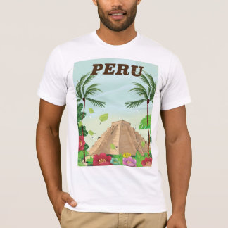 Peru South America vintage cartoon travel poster T-Shirt