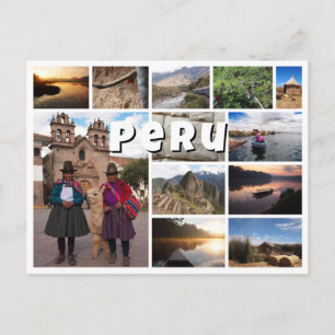 Peru souvenir photo collage postcard