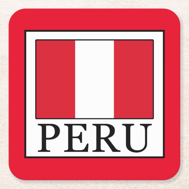 Peru Square Paper Coaster (Front)
