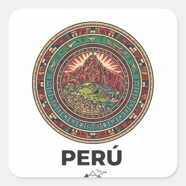 PERU SQUARE STICKER (Front)