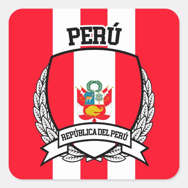 Peru Square Sticker (Front)