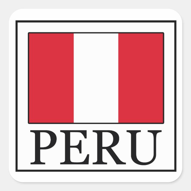 Peru Square Sticker (Front)