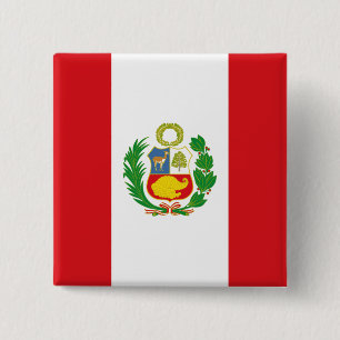 Peru State Flag Button