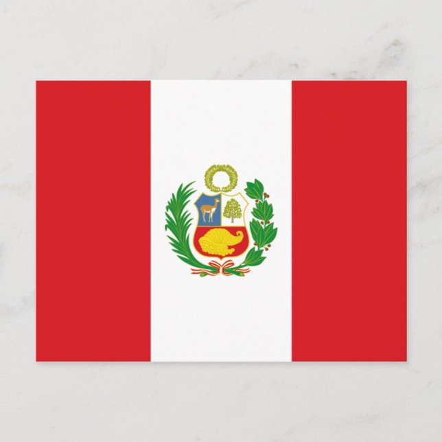 Peru State Flag Postcard (Front)