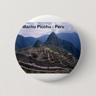 Peru The Ruins of Machu Picchu (St.K.) 6 Cm Round Badge