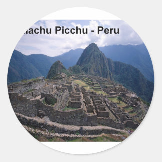 Peru The Ruins of Machu Picchu (St.K.) Classic Round Sticker