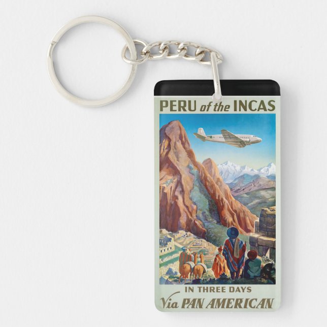 Peru vintage souvenirs key ring (Front)