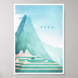 Peru Vintage Travel Poster
