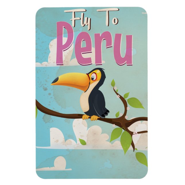 Peru Vintage Travel Poster Magnet (Vertical)