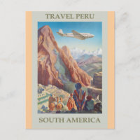 Peru Vintage Travel Poster
