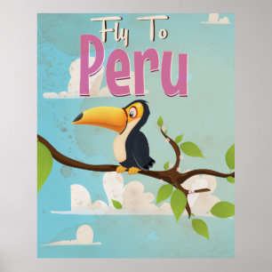 Peru Vintage Travel Poster. Poster