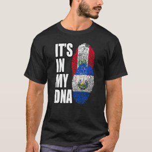 Peruvian And Salvadorian Mix Heritage Flag T-Shirt