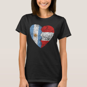 Peruvian Argentinian Flag Heart Argentina Peru Fl T-Shirt