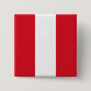 Peruvian Flag 15 Cm Square Badge