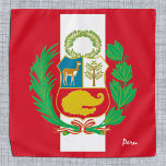 Peruvian Flag bandanna, Peru fashion /sports Bandana<br><div class="desc">BANDANAS: Peruvian Flag & Peru fashion bandanna - love my country,  travel,  holiday,  national patriots / sports fans</div>