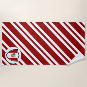 Peruvian flag beach towel