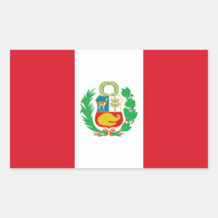 Peruvian Flag, Flag of Peru Rectangular Sticker