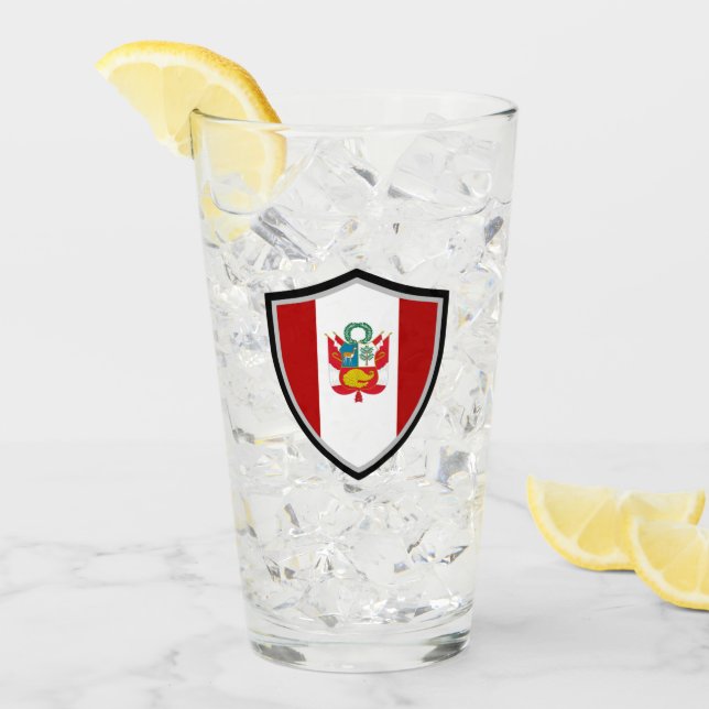 Peruvian flag glass (Front Ice)