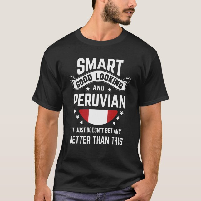Peruvian Flag Native Pride  Peru Peruvian Roots T-Shirt (Front)