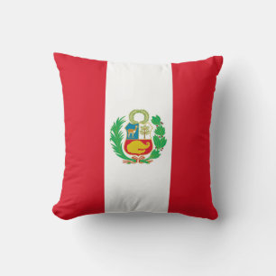 Peruvian Flag on American MoJo Pillow