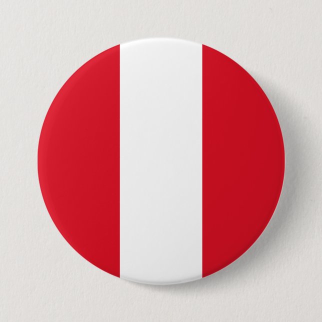 Peruvian Flag (Peru) 7.5 Cm Round Badge (Front)