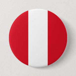 Peruvian Flag (Peru) 7.5 Cm Round Badge