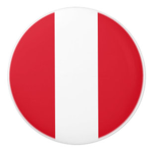 Peruvian Flag (Peru) Ceramic Knob