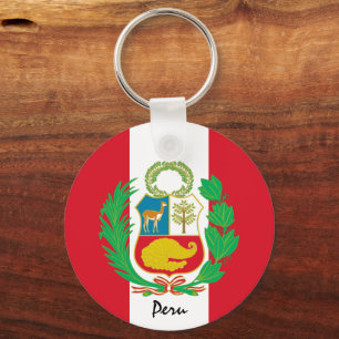 Peruvian Flag & Peru holiday, patriots / sports Key Ring